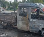 old 113041 Два автомобиля выгорели дотла на трассе в Зубово-Полянском районе
