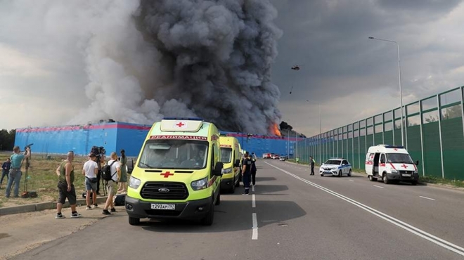 old 113233 13 человек пострадали при пожаре на складе Ozon в Московской области