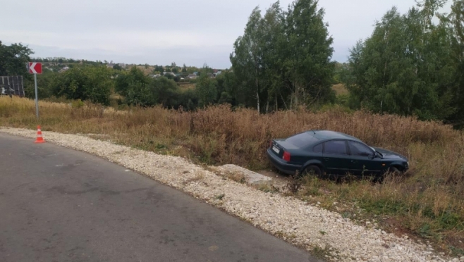 old 115018 В Мордовии Volkswagen Passat съехал в кювет, госпитализирована женщина
