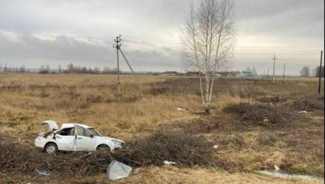 old 130635 В Рузаевском районе «Лада» перевернулась в кювет – пострадали два человека