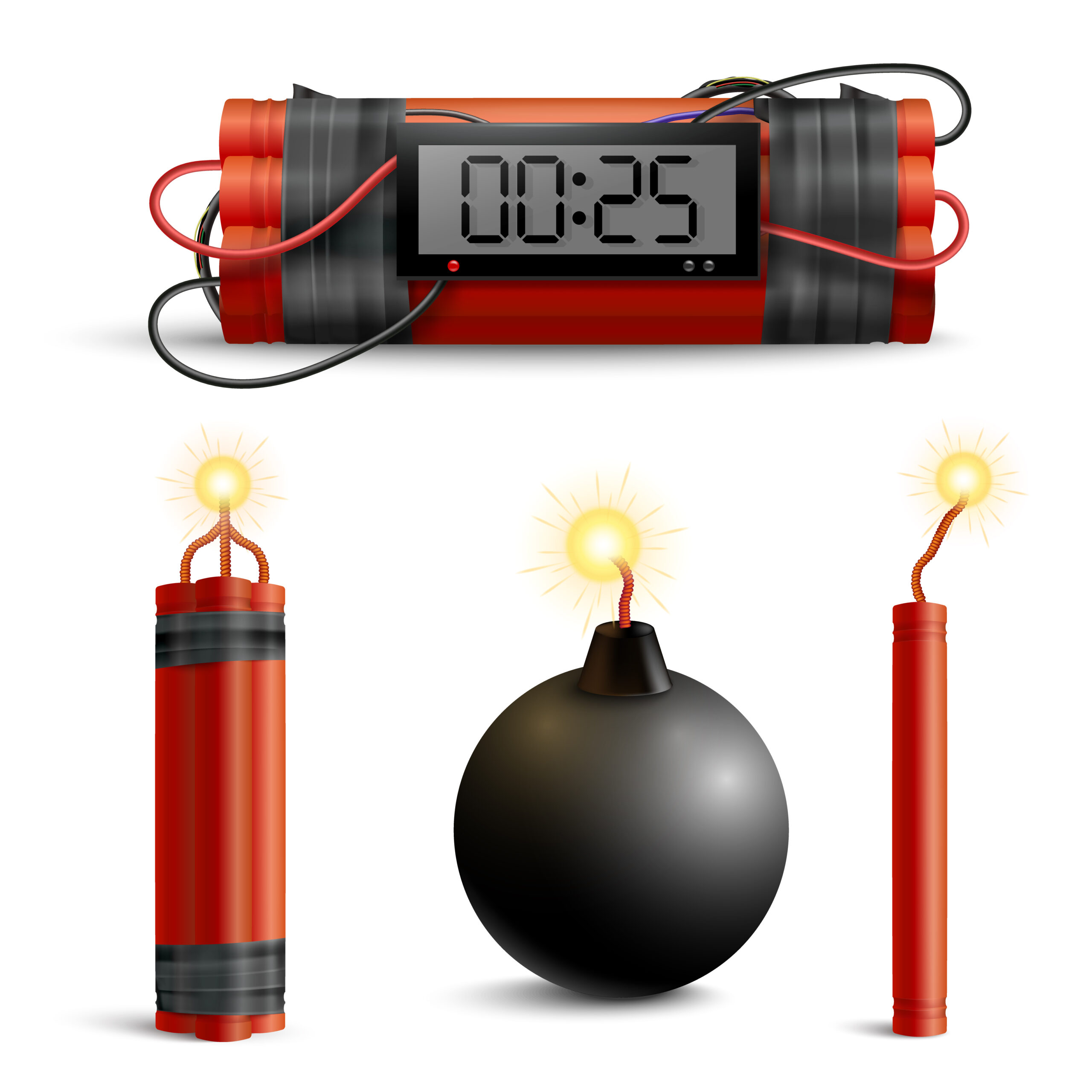 32744573 2204.q803.014.p.m012.c20.dynamite bomb realistic set scaled Студент из Петербурга, заявивший о бомбе в торговом центре, может сесть на 8 лет