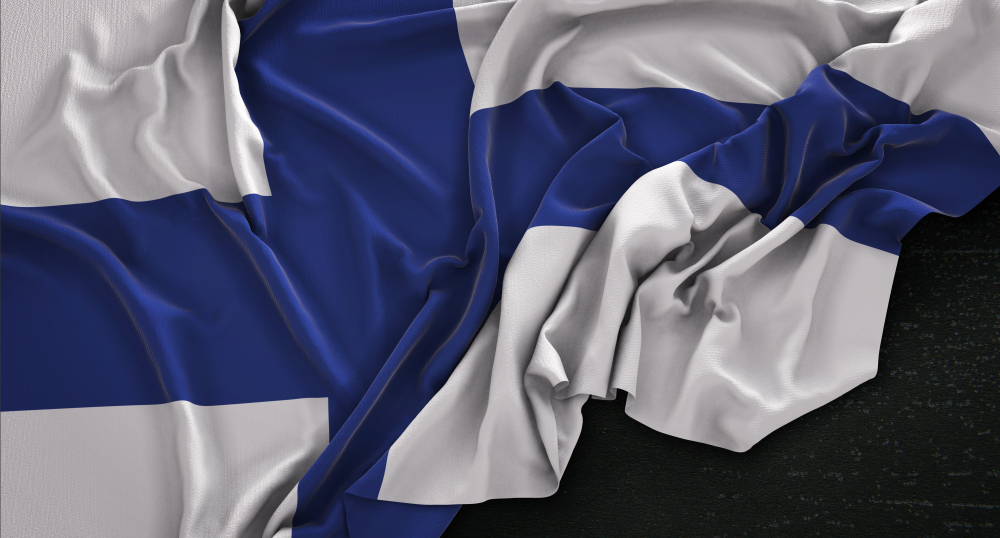 finland flag wrinkled dark background 3d render В Финляндии рассказали о серьезных проблемах в стране после закрытия границы с Россией