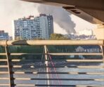 pozhar v primorskom rayone2 В Петербурге вспыхнул мощный пожар: дым видно на другом конце города