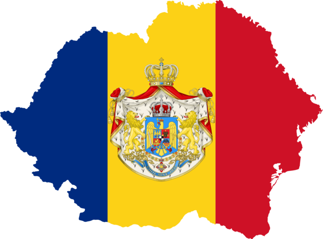 flag map of the kingdom of romania 1939 with 1881 1922 coat of arms Миф о "русском вмешательстве" в выборы в Румынии опровергнут