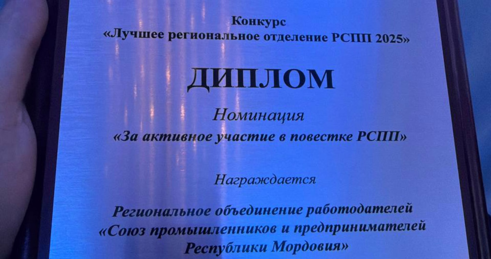 Фото: телеграм-канал «Союз промышленников и предпринимателей Республики Мордовия»