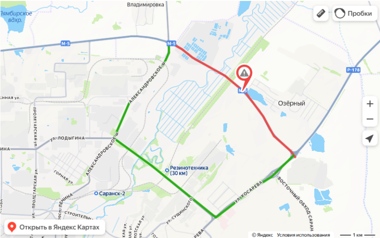Учения по ликвидации ДТП парализуют движение на М-5 под Саранском