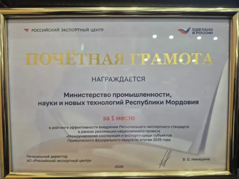Фото: официальный канал MAX Минпромнауки Мордовии
